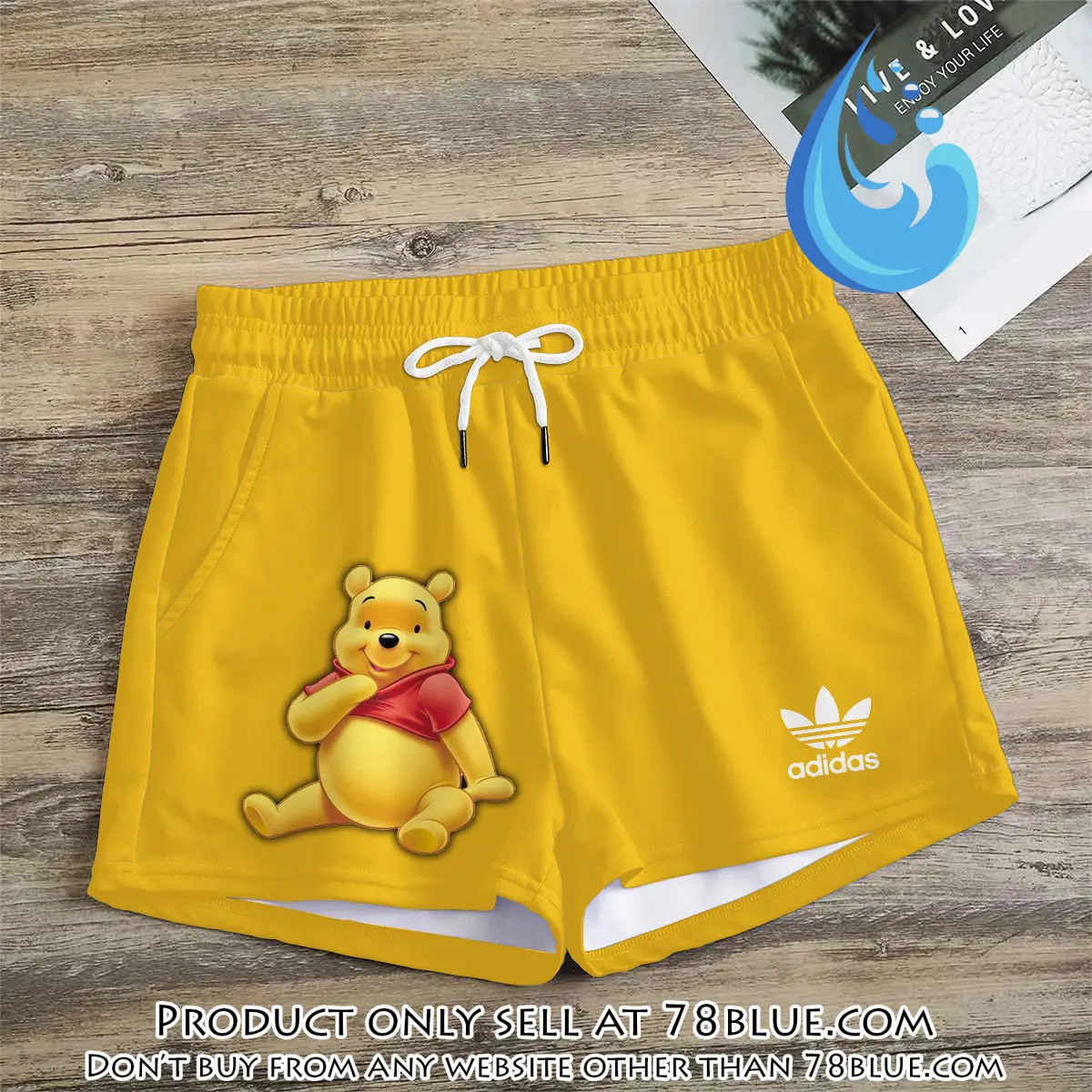 Premium winnie the pooh in adidas women shorts lady beach shorts wms1083 78b2050517